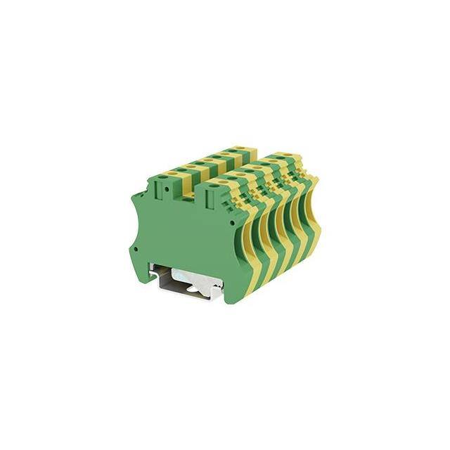 DK4-PE RAIL TERM BLK GROUND, 10-26AWG