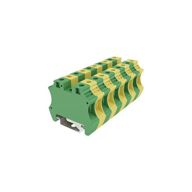 DK10-PE RAIL TERM BLK GROUND, 8-16AWG