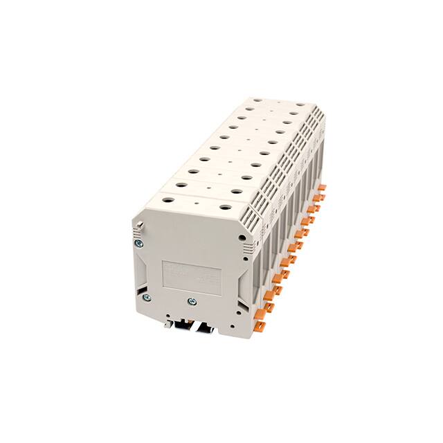 DK95 RAIL TERM BLK FEED THRU 2-4AWG