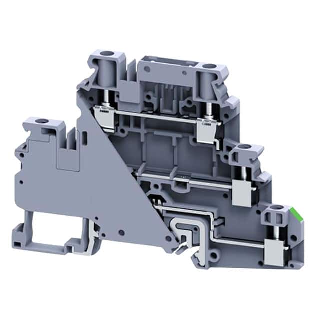 CYDLGF4FT DIN TERM BLK SCREW GRN