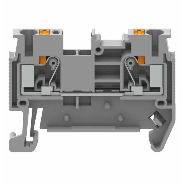 REB-B2B-GY TERM BLK FEED THRU 12-26AWG