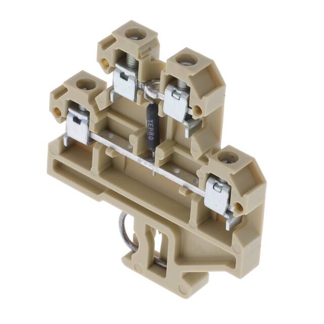 910616 CONN TERM BLK FEED THROUGH BEIGE