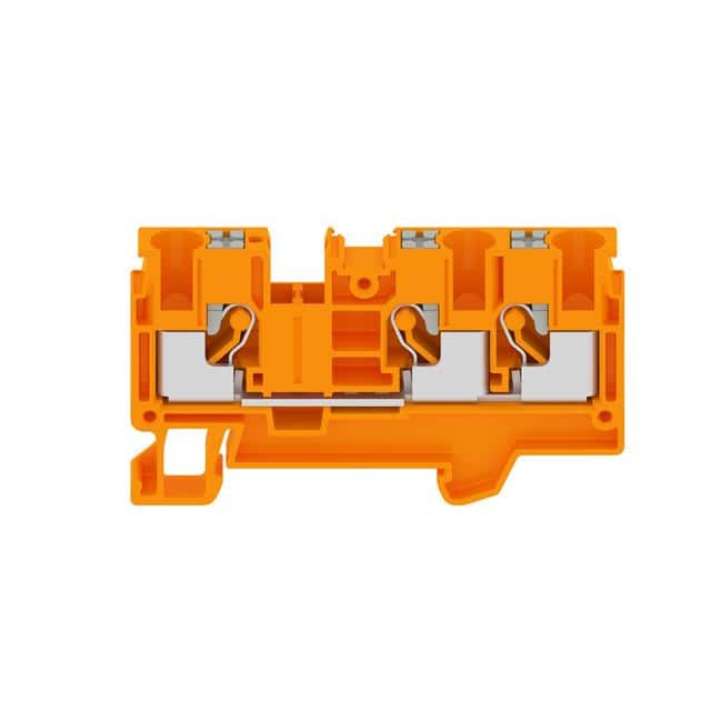 REB-B3D-OR CONN TERM BLK FEED THRU 8-20 AWG