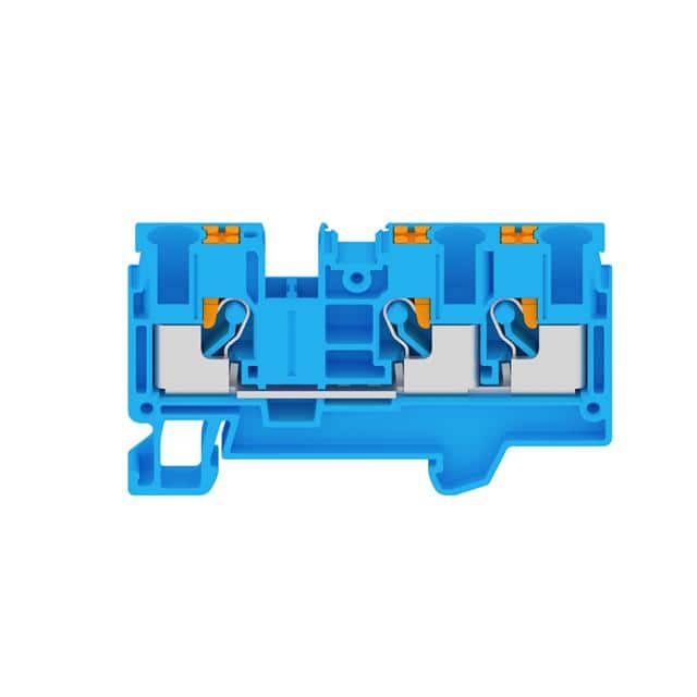 REB-B3D-BU CONN TERM BLK FEED THRU 8-20 AWG