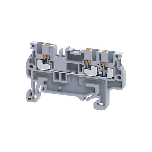 CP1.5/3/DB DIN TERM BLK, PUSH-IN, 3 CONN
