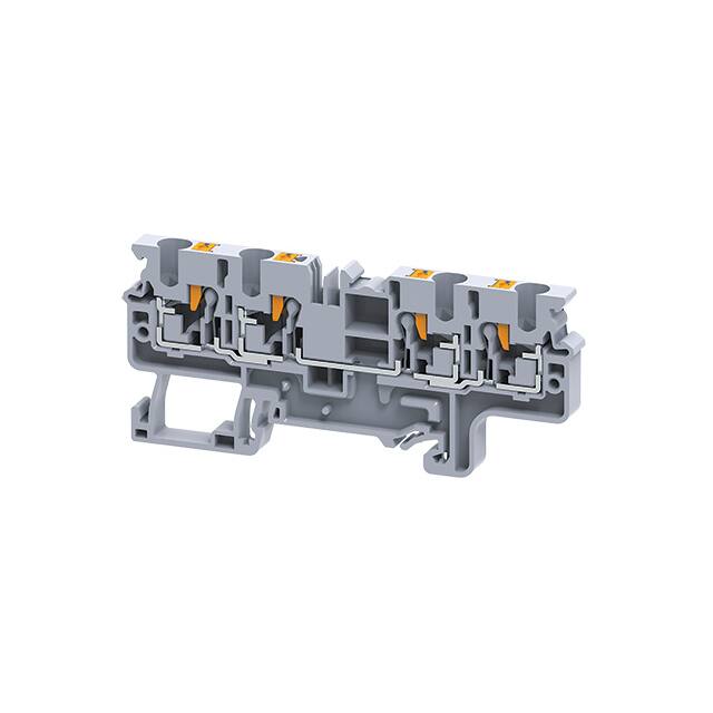 CP4/4/DB DIN TERM BLK, PUSH-IN, 4 CONN