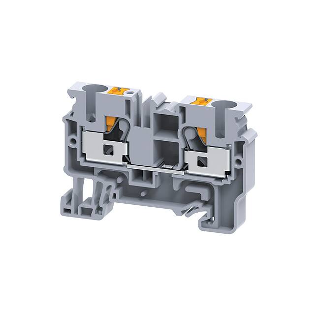 CP6/10/DB DIN TERM BLK, PUSH-IN, FEED-THRU