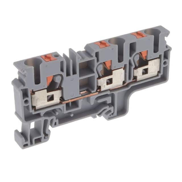 CP6/10/3 DIN TERM BLK, PUSH-IN, 3 CONN