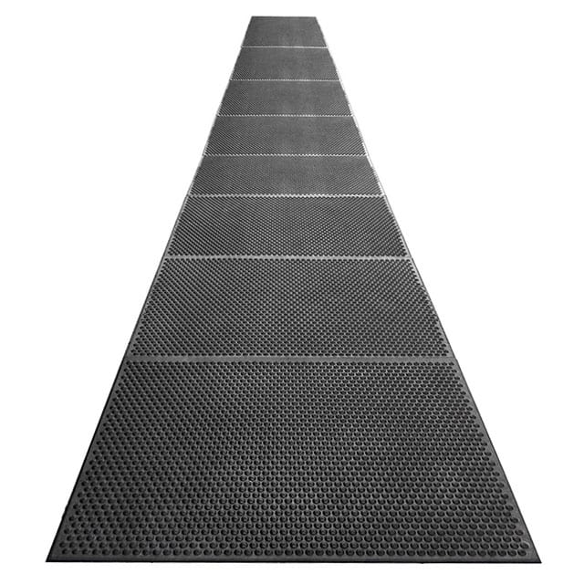 40938 FLOOR RUNNER RUBBER BLACK 20'X3'