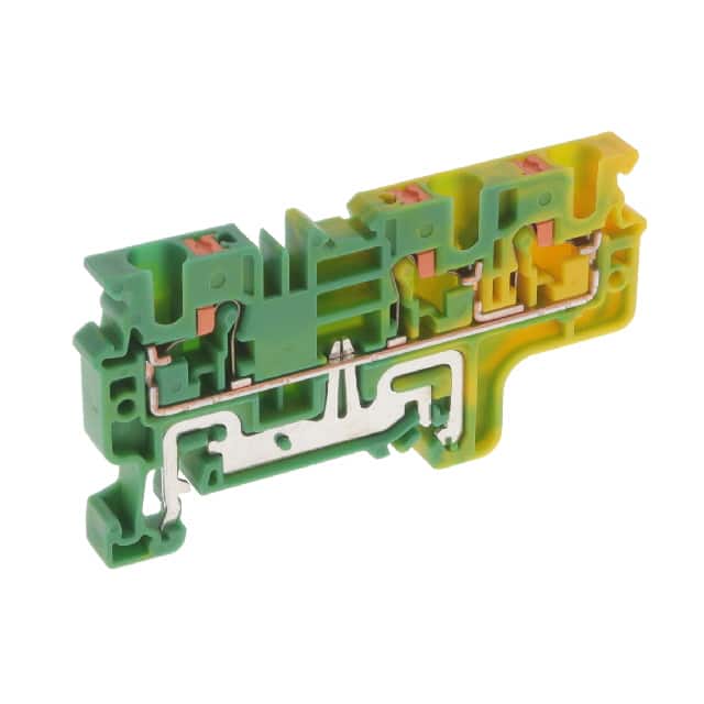 CPG4/3 DIN TERM BLK, PUSH-IN, GRND, 3 C