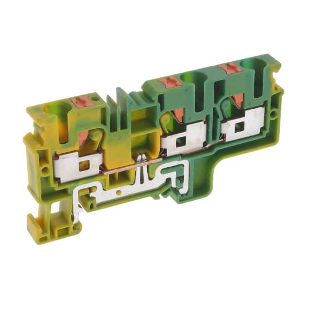 CPG6/10/3 DIN TERM BLK, PUSH-IN, GRND, 3 C