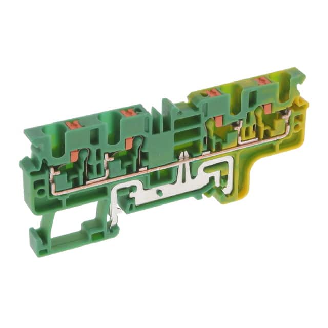CPG4/4 DIN TERM BLK, PUSH-IN, GRND, 4 C