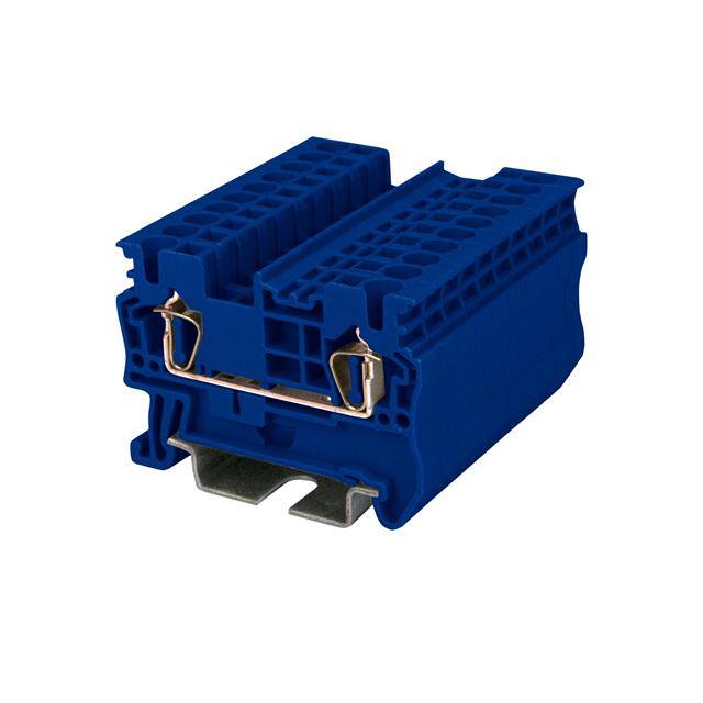 AK2.5-BL RAIL TERM BLK FEED THRU 12-30AWG