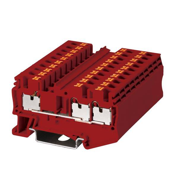 DP4-TN-RD RAIL TERM BLK FEED THRU 10-24AWG