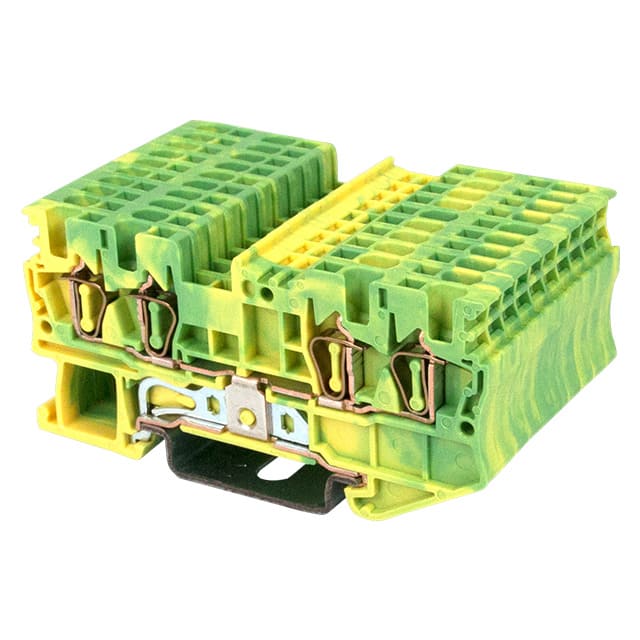 AK1.5-TR-PE RAIL TERM BLK GROUND, 14-30AWG
