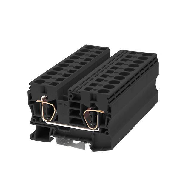 AK10-BK RAIL TERM BLK FEED THRU 6-24AWG