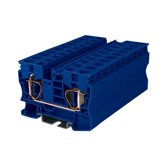 AK10-BL RAIL TERM BLK FEED THRU 6-24AWG
