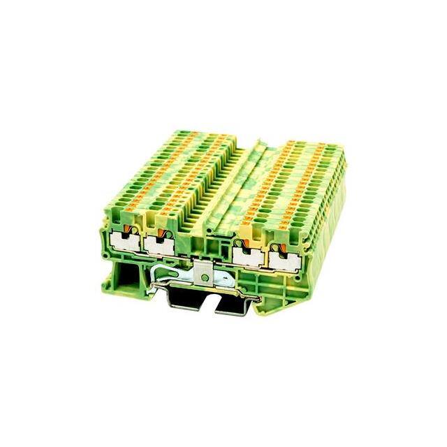 DP1.5-TR-PE RAIL TERM BLK GROUND, 14-26AWG