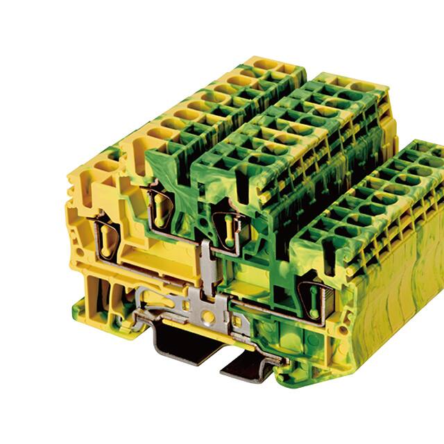 AKK2.5-PE RAIL TERM BLK GROUND, 12-30AWG