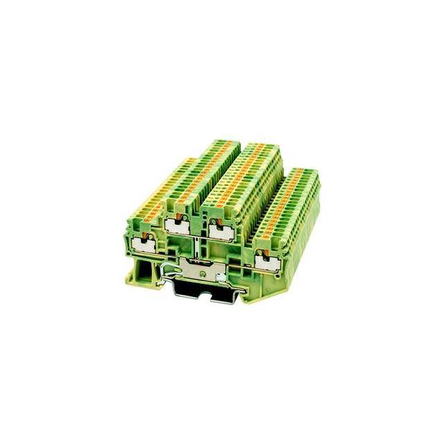 DPP1.5-PE RAIL TERM BLK GROUND, 14-26AWG