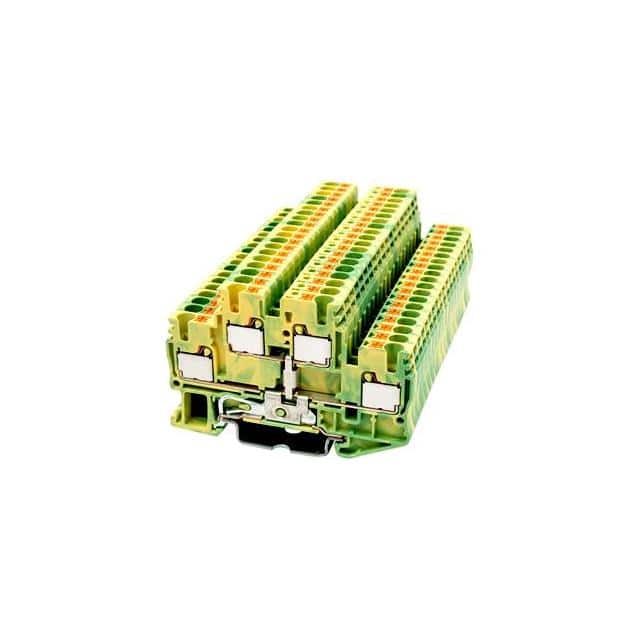 DPP2.5-PE RAIL TERM BLK GROUND, 12-26AWG