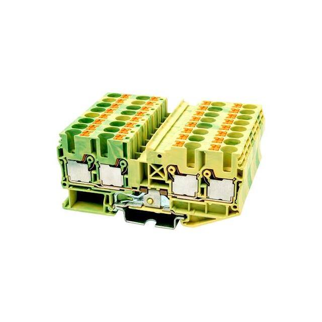 DP6-TR-PE RAIL TERM BLK GROUND, 8-20AWG