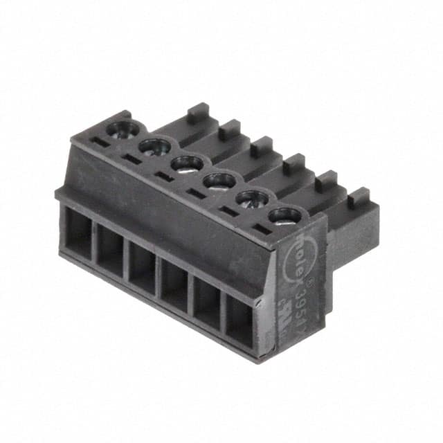 0395100006 TERM BLOCK PLUG 6POS STR 3.81MM