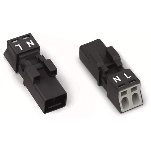 890-212 PLUG 2-POLE; BLACK