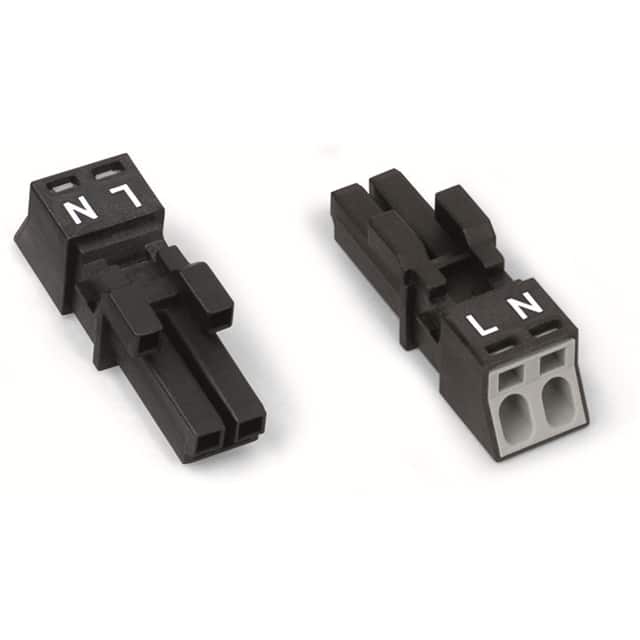 890-202 SOCKET 2-POLE; BLACK