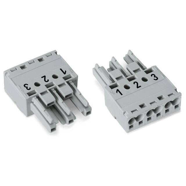 770-243/060-000 SOCKET 3-POLE, GRAY