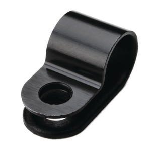 H4P The HellermannTyton H4P is a black plastic P-clamp designed for securing cables and wires. It features a screw-hole fixation method and supports bundles up to 8.0 mm in diameter.