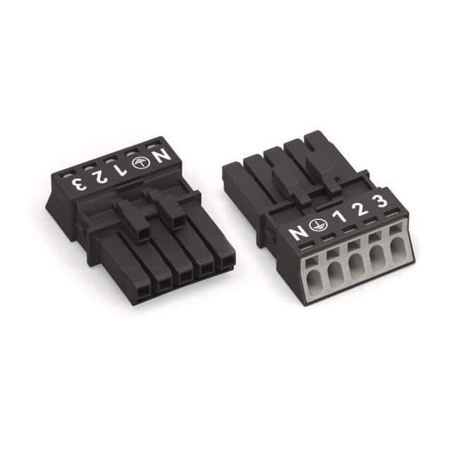 890-205 SOCKET 5-POLE; BLACK