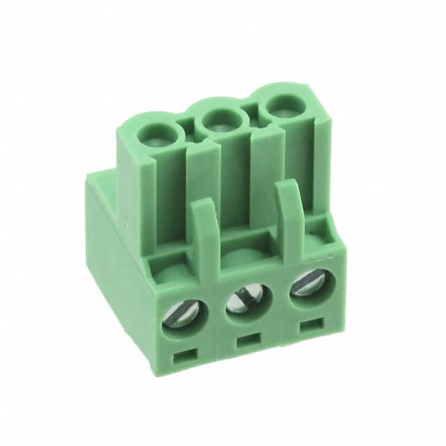 TJ0351560000G TERM BLOCK PLUG 3POS STR 5.08MM