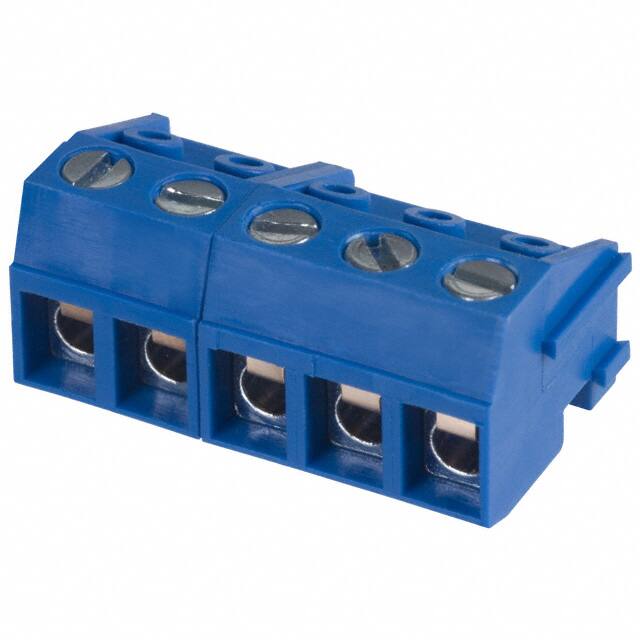 ED130/5DS TERM BLOCK PLUG 5POS 90DEG 5MM
