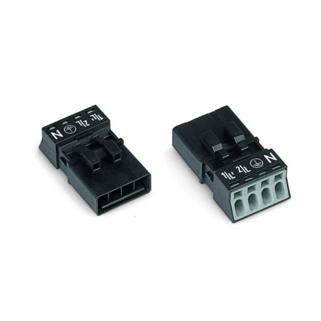 890-214 PLUG 4-POLE, BLACK