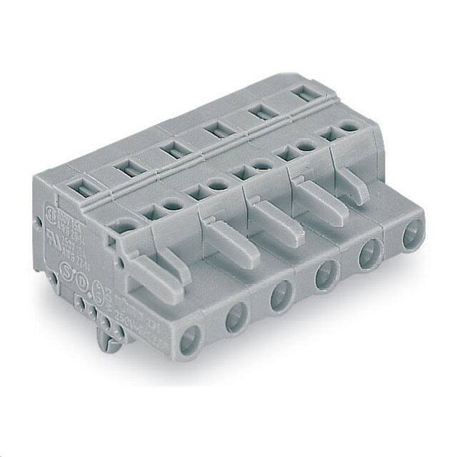 231-205/008-000 1-CONDUCTOR FEMALE PLUG; SNAP-IN