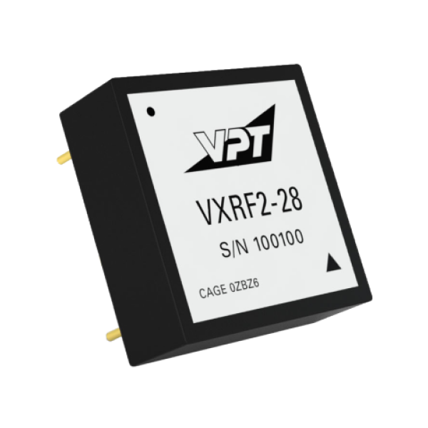 VXRF2-28 The VPT VXRF2-28 is a high-reliability COTS EMI filter designed for harsh environments. It offers up to 2A maximum current and a wide input voltage range.