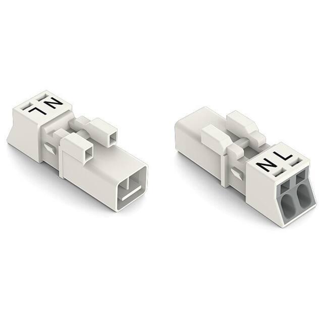 890-232 PLUG 2-POLE, WHITE