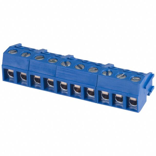 ED130/10DS TERM BLOCK PLUG 10POS 90DEG 5MM