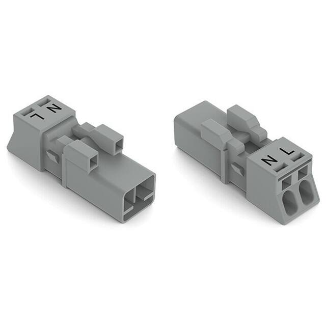 890-252/060-000 PLUG 2-POLE, GRAY