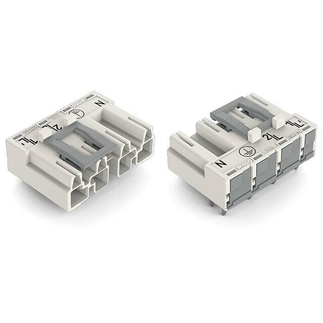 770-834/011-000 PLUG FOR PCBS ANGLED 4-POLE, WHI