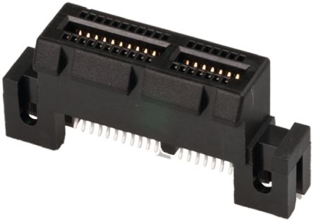 10025026-10100TLF PCI Express female edgeboard connector with 36 positions in a dual row configuration. Features 1.00mm pitch, straddle mount, gold-plated copper alloy contacts.