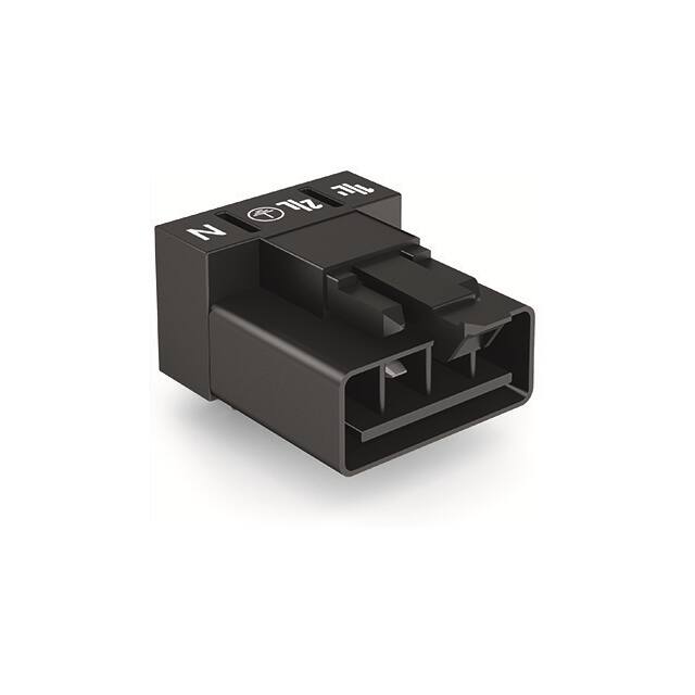 890-814/011-000 PLUG FOR PCBS ANGLED 4-POLE, BLA