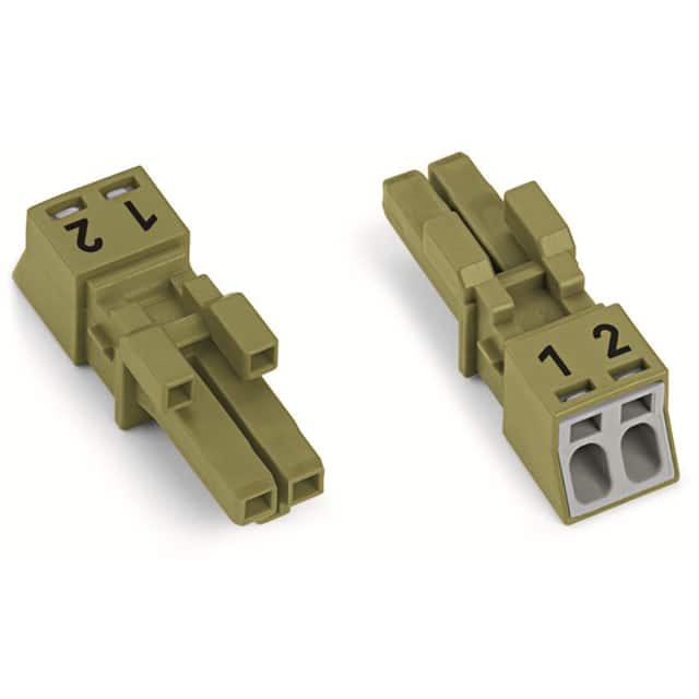 890-262 SOCKET 2-POLE, LIGHT GREEN