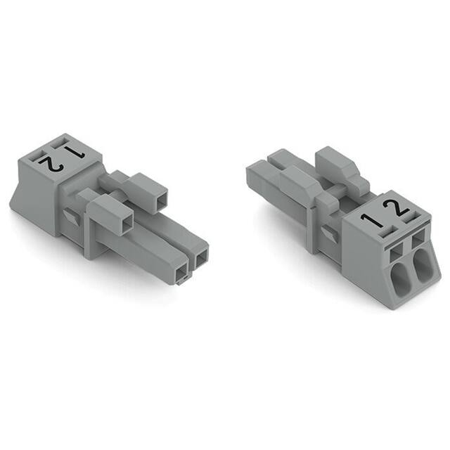 890-242/060-000 SOCKET 2-POLE, GRAY