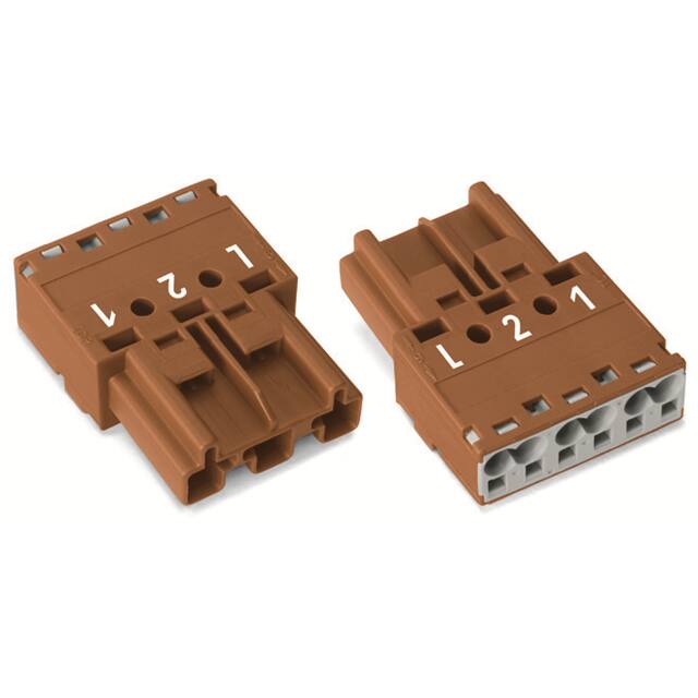 770-1373 PLUG 3-POLE, BROWN