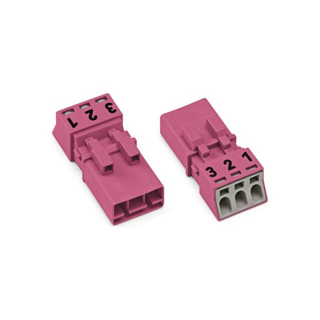 890-293 PLUG 3-POLE, PINK
