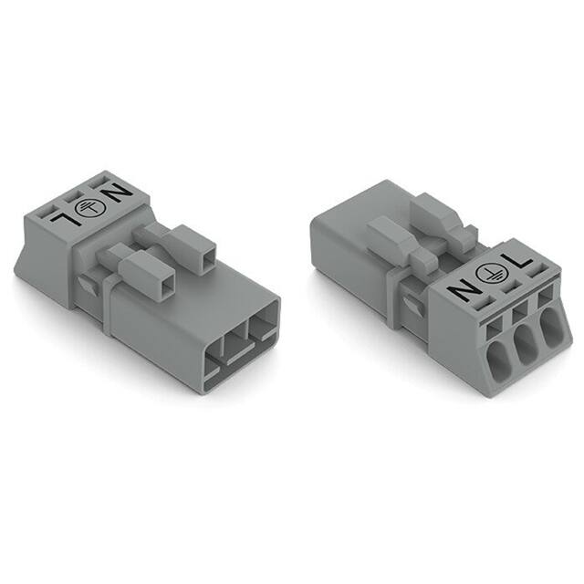 890-253/060-000 PLUG 3-POLE, GRAY