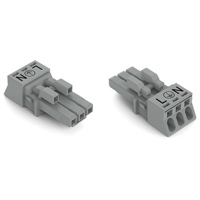890-243/060-000 SOCKET 3-POLE, GRAY