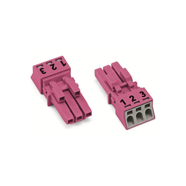 890-283 SOCKET 3-POLE, PINK
